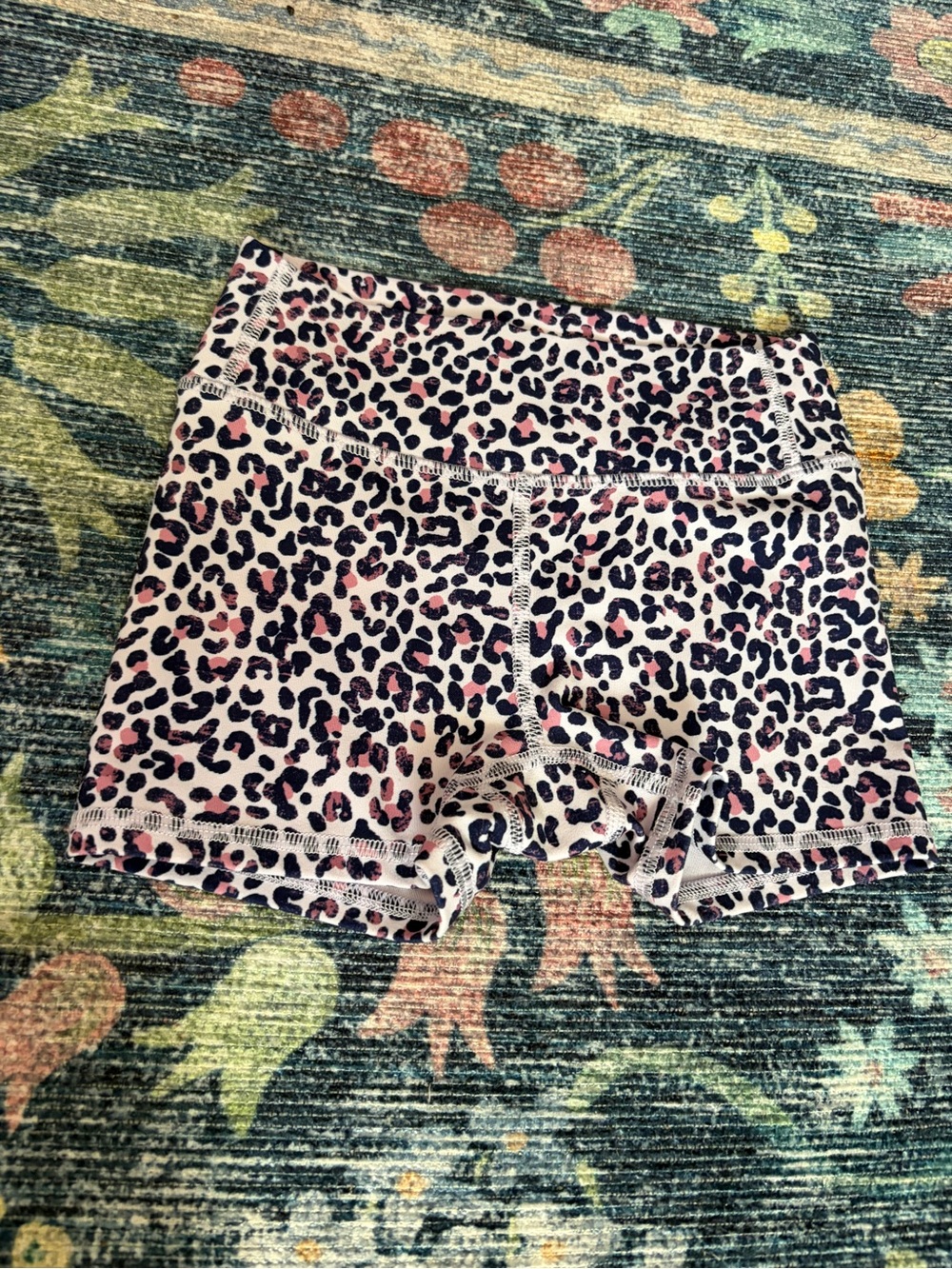 Target Leopard Print Active Shorts in Pink and Black